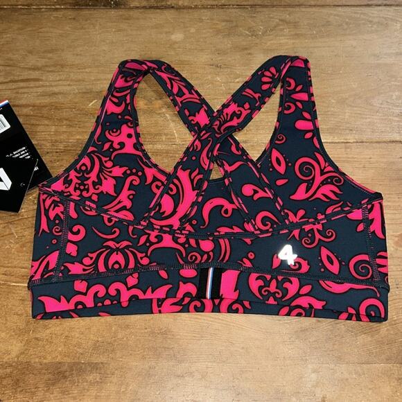 Fourlaps Infinity Sports Bra  workout bra Velvet Wallpaper NWT Small - Picture 3 of 9